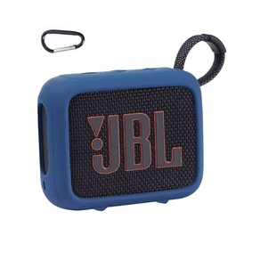 JBL GO4 고4 실리콘 소프트 케이스 커버 + 카라비너, 네이비, 1개