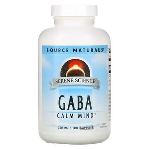 소스내츄럴스 GABA 750mg 캡슐 글루텐 프리 무설탕, 180개입, 1개, 180정