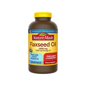 네이쳐메이드 오가닉 플랙씨드 오일 1400mg 소프트젤 300정 Natue Made Oganic Flaxseed Oil 1400 mg Omega-3-6-9, 1개