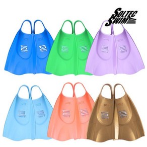 솔텍 하이드로 테크2 숏핀 오리발 강습용 다이빙핀 수영장 소프트 하드 엑스트라소프트, 오렌지