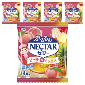 후지야 넥타 젤리 피치 & 믹스 14개입, 5개