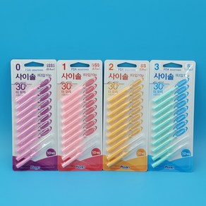 <옥산>플라콘 사이솔 치간 칫솔 I타입 10P 4종, S(1.0mm), 1개, 10개입