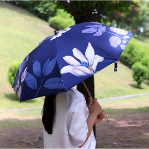 마고메 자외선차단 일본양산 암막 우양산 네이비블로썸