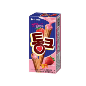 오리온 통크 딸기, 5개, 45g