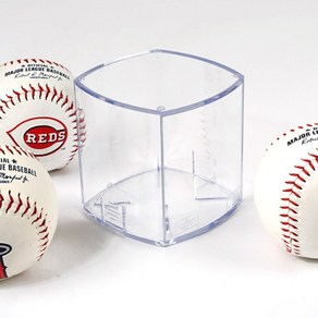 롤링스 어센틱 MLB 야구공 볼 케이스 투명 아크릴 큐브, 1개, RBOF2