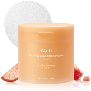 Abib 글루타치온 솜 패드 220ml 60장 Glutathiosome dak spot pad 잡티 기미 트러블 자국 집중 케어, 1개, 1개입