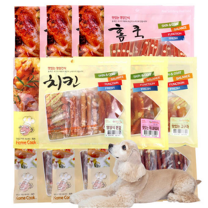 [루빈스] 홈쿡 맛있는 강아지 간식 육포 사시미 껌말이, 그릴꽈배기(건식), 400g, 3개