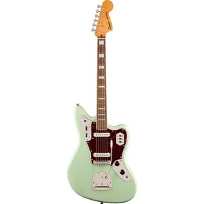 Squier by Fender 일렉트릭 기타 Classic Vibe '70s Jaguar ® Laurel Fingerboard Surf Green 소프트 케이스 포함