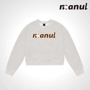 MANUL 마눌 프리미엄 쭈리 기모 오버핏 크롭 맨투맨 티셔츠 AW107