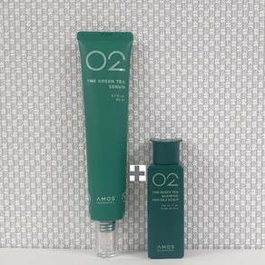 아모스 녹차실감 세럼 80ml +휴대용 샴푸 지성 두피용 50g(증정) 1set