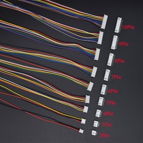 XH2.54 와이어 및 케이블 터미널 JST 커넥터 200mm 26AWG 2 3 4 5 6 7 8 9/10 핀 피치 플러그 소켓 10 세트, [01]CHINA_[02]2P Length200mm, 10개