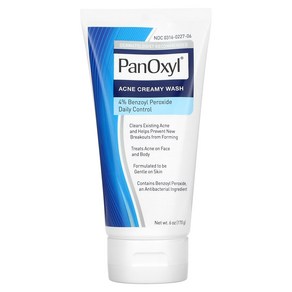 PanOxyl 아크네 크리미 워시 벤조일퍼옥사이드 4% 데일리 컨트롤 170g(6oz)