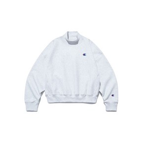 챔피온 Champion 여성 12oz. Reverse Weave 기모 크롭 모크넥 스웨트셔츠 그레이 CKTS2F381G2