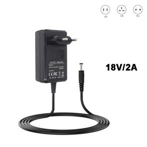 전원 공급 장치 어댑터 EU 미국 영국 플러그 36W 18 V 2A AC 100V-240V 컨버터 DC 볼트 Vdc 2000mA 18V2A 5.5mm x 2.1-2.5m