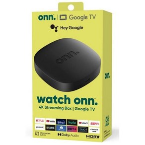 Onn Google TV 4K 스트리밍 박스신규 2023 4K UHD 해상도 119665, 1개