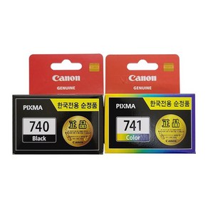 캐논 PG-740+CL-741 정품잉크 PIXMA MX537 MX477 세트, 1개