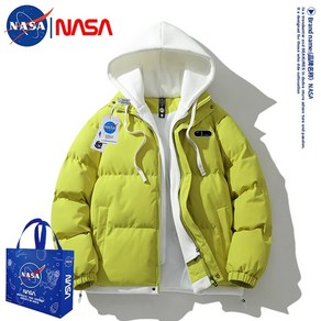 NASA 나사 후드패딩 경량 다운점퍼 남자 여자 공용