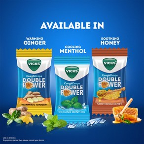 Vicks Cough Drops - 105 + 5 Count free (Menthol/Ginger/Honey)