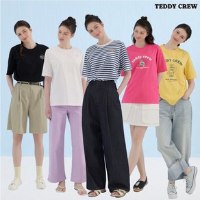 [TEDDY CREW] 테디크루 25SS 여성 코튼 반팔티셔츠 5종 (T25W)