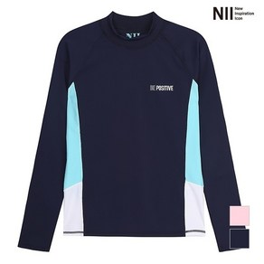 NII 여성 하이넥 배색 래쉬가드 NNYAXVM5426