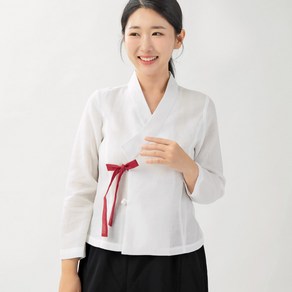 [조선클로젯] 여성 베이직 컬러포인트 린넨 저고리단품 생활한복 3249