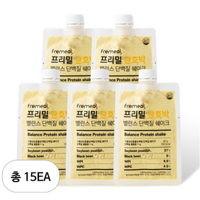 프리밀 단호박 밸런스 단백질 쉐이크 200g(40g X 5개입) 아미노산 BCAA 포함 동물성+식물성 단백질, 40g, 15개