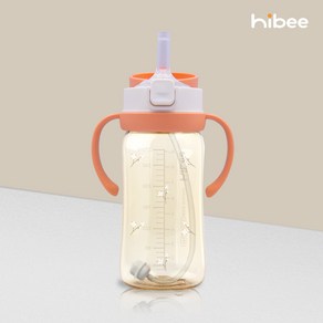 [100%국내제조]하이비 PPSU 에잇벤트 원터치 빨대컵(빨대2종포함), 270ml, 1개, 목화 코랄