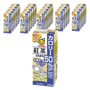 마루산 칼로리 50% 오프 홍차 두유 음료, 24개, 200ml