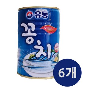 유동 꽁치 통조림, 400g, 6개