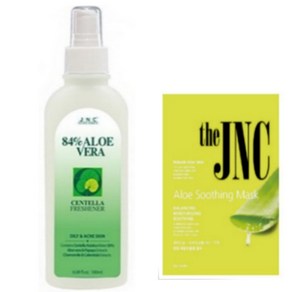 JNC본사정품 84%알로에베라 센텔라후레쉬너 180ml+JNC마스크팩