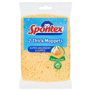 Spontex 위생적인 두꺼운 걸레 2팩, 2개