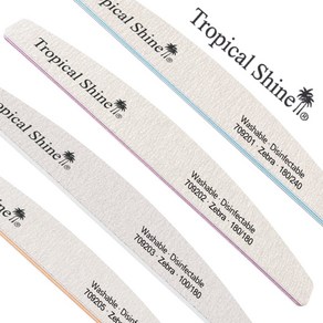트로피칼샤인 공식 공급업체 반달(하프문)지브라 네일파일 4종류, 5개, 180/240그릿