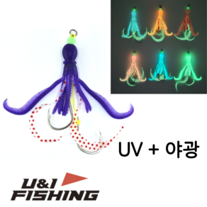 프리미엄 타코 웜 대구라바 농타 UV 심해 더블 훅 6종셋트