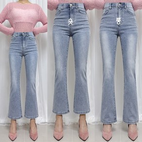 제이엠스타일 [8컬러/숏 롱/S~2XL] 여성 스판 부츠컷 청바지 여자 블랙 검정 나팔 바지 빅사이즈 봄 여름 가을 키작녀 키큰녀