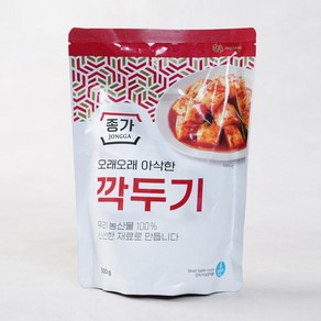 [메가마트]대상 종가 깍두기(파우치) 500g, 1개