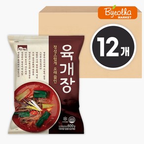 고향식품 옛맛 육개장 600g 대용량 업소용 식당용 냉동 밀키트, 12개