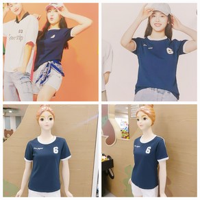[소이주니어]논현점 24년여름신상 ** 얇고 시원한소재 부드러워요 ** 팔길이 4부 뉴트로 링거티 ** 마네킹 키 155 11호 착용 **