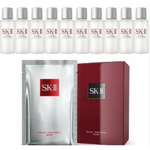 [백화점정품] sk2 피테라 마스크팩 6매세트 / 피테라마스크6매+클리어로션10ml*10 / sk2 노폐물 제거팩세트 / sk2 쇼핑백동봉, 1개, 1세트