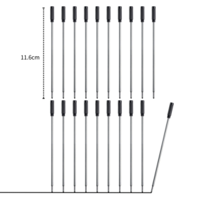 크로마 길이116mm 금속볼펜심 0.7 유성 독일잉크 리필심 크로스볼펜등 호환 (20개)