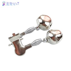 용왕낚시 릴방울 딸랑이 릴낚시 입질감지 쌍방울, 1세트, 실버 금속 집게식