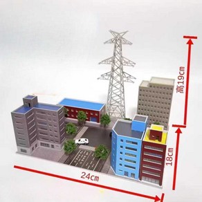도시모형 디오라마 빌딩 건물 촬영 소품 미니어처