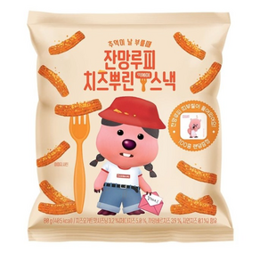 잔망루피 치즈뿌린 떡볶이스낵, 7개, 80g