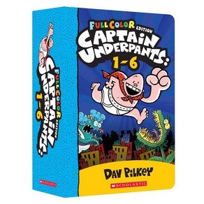 [캡틴언더팬츠 컬러판] Captain Undepants #1-6 Box Set (Colo Edition), Scholastic, 9789814855792, Dav Pilkey