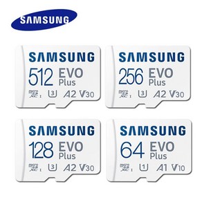 메모리카드 SAMSUNG EVO PLUS MicoSD 카드 128G 256GB 512GB A2 V30 U3 TF 64GB A1 V10 U1 전송 속도 130MB 메모리 전화 용, 한개옵션2