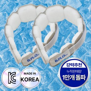 비플로 [국내산] 시원한 넥쿨러 아이스 넥밴드, 쿨그레이, 2개, 28도