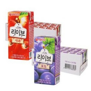 리이브 사과 포도 190ml 24입+24입 2박스, 리이브 사과/포도 190ml 24입+24