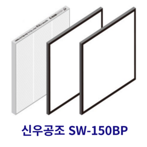 [호환] 필터몰 신우공조 SW-150BP 전열교환기 아파트환기 시스템 호환필터 H-13, 헤파필터1매+프리필터2매(세트), 1개