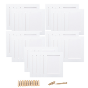 이에스지랩 종이액자 4x6 페이퍼 프레임 50개 묶음 집게 끈, 화이트