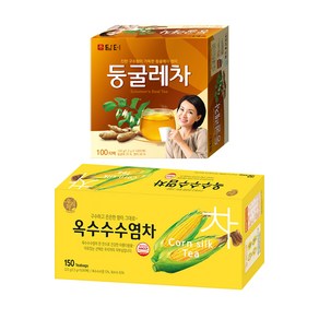 담터 둥굴레차 100T + 송원 옥수수수염차 150T (250T), 1세트