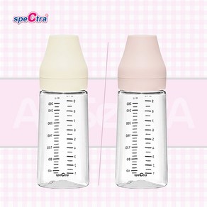 스펙트라 올셋 PA 젖병 160ml[S젖꼭지]/260ml[노꼭지], 파우더핑크, 260ml, 1개